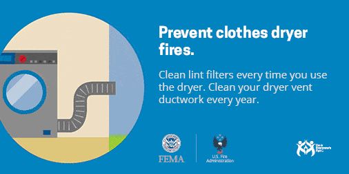 Prevent fires by cleaning dryer ducts