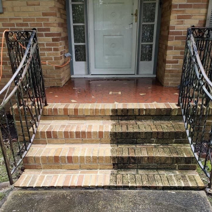 Professional Pressure Washing Services for stairs.